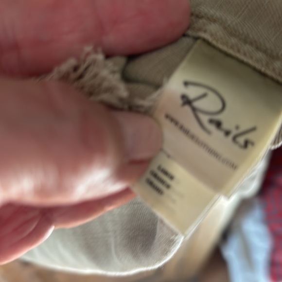 Light Green Rails / fringe bottom blouse/overshirt - Picture 5 of 5